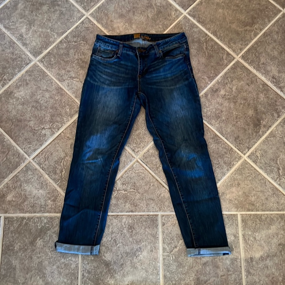 Kut from the Kloth women's cuffed jeans size 6, boyfriend jean, stretchy